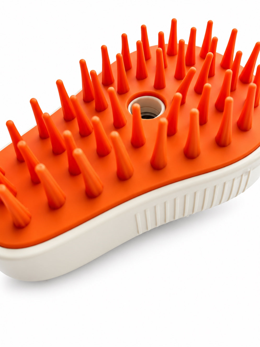 Close-up of the soft silicone pins and mist nozzle