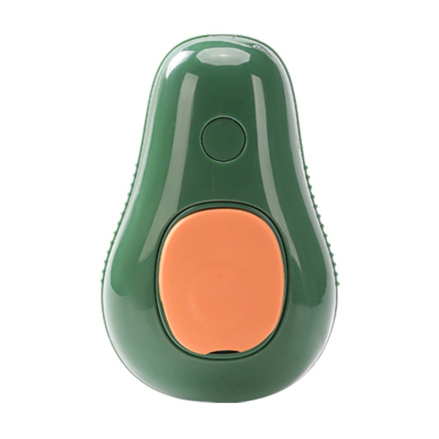 Green spray mist grooming brush