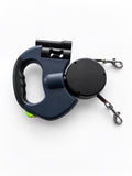 QuietPaw double dog leash handle with two retractable leads and clips